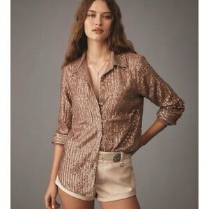 Anthropologie The Remie Sequin Blouse NWOT